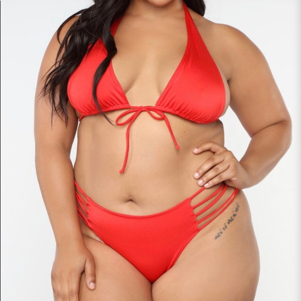 Sexy red bathing suit